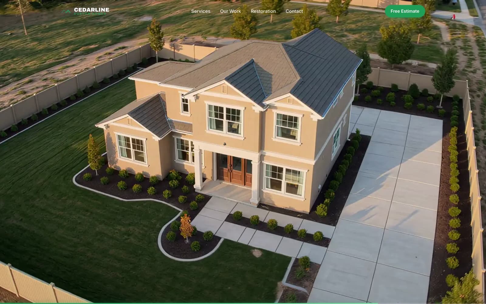 Cedarline Homes — Custom Homes, Remodels & Restoration website