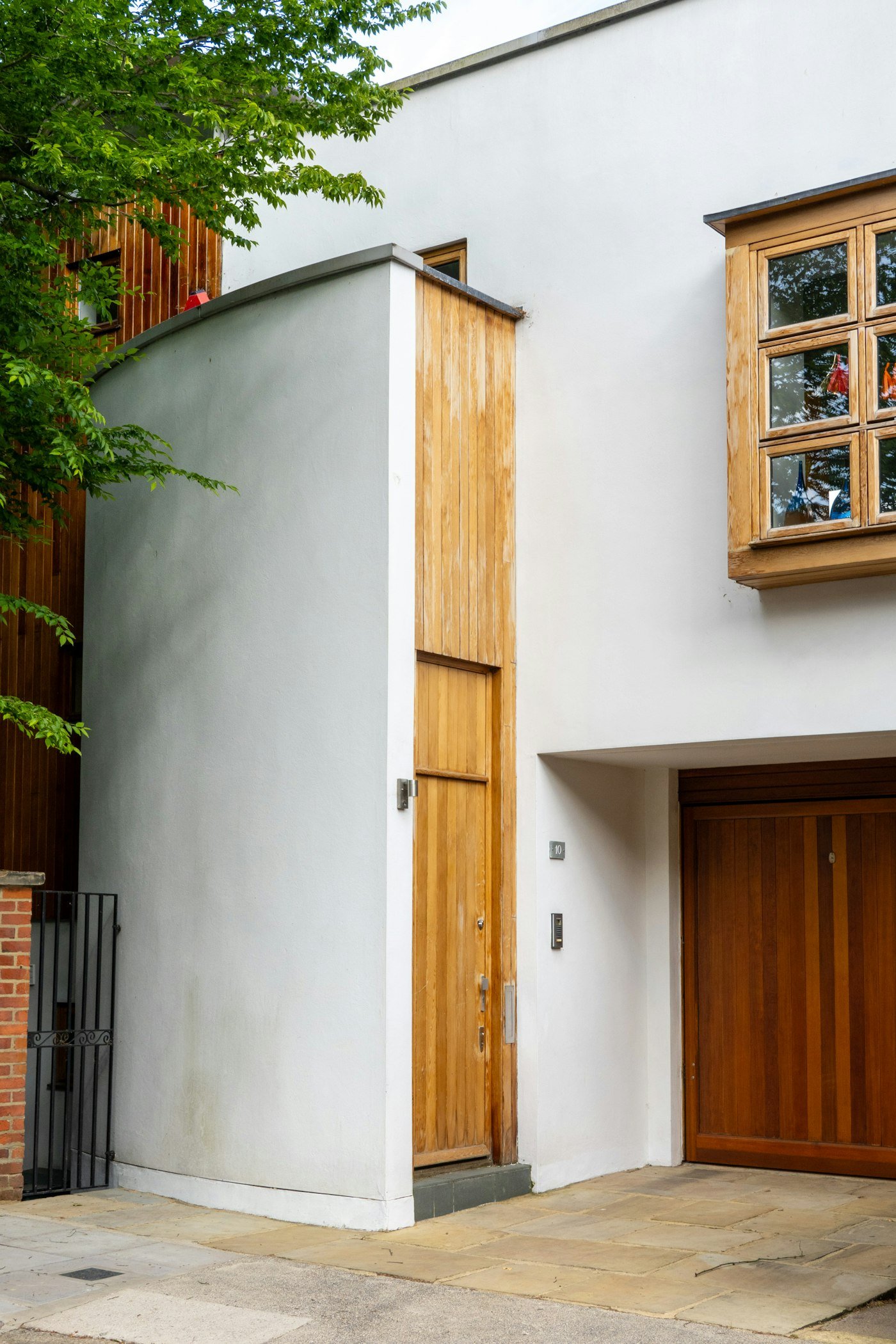Warm wood door detail